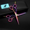 5,5 Pouces Gauche Ciseaux Main Cheveux Set Professionnel Salon De Coiffure Outils De Coiffure Ciseaux Salon Plat Dents Coupe 