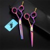 5,5 Pouces Gauche Ciseaux Main Cheveux Set Professionnel Salon De Coiffure Outils De Coiffure Ciseaux Salon Plat Dents Coupe 