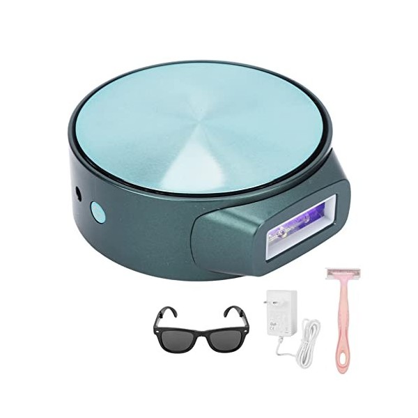 Épilateur Machine, 2 Modes 5 Vitesses Appareil Dépilation de Forme Ronde pour Jambe Bras Visage 100‑240V Vert 