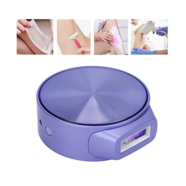 Épilateur Machine, 2 Modes 5 Vitesses Appareil Dépilation de Forme Ronde pour Jambe Bras Visage 100‑240V Violet 