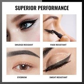 12PCS Erinde Black Eyeliner Pencil Set, 2 en 1 Crayon pour les yeux doux et crayon pour fard à paupières Crayons de maquillag