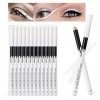 12PCS Erinde Crayon Eyeliner Blanc Surligneur Doux Crayon Eyeliner Fard À Paupières Crayon Éclaircissant Ver à Soie Étanche N