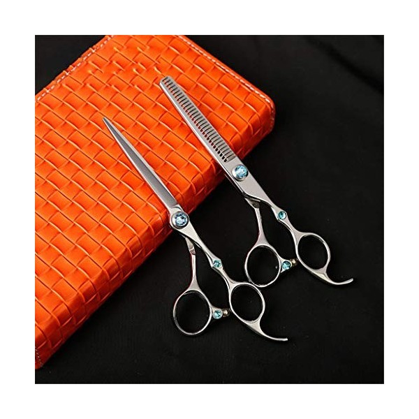 Ciseaux De Coiffure Coiffeur Professionnel Set 6.0 Pouces Plat Dents De Coupe De Cheveux Ciseaux Ciseaux À Effiler Salon De H