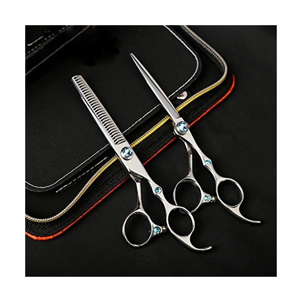 Ciseaux De Coiffure Coiffeur Professionnel Set 6.0 Pouces Plat Dents De Coupe De Cheveux Ciseaux Ciseaux À Effiler Salon De H