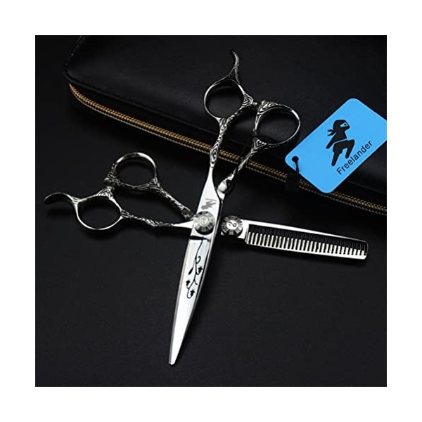 Ciseaux amincissants professionnels, kit de cisailles à cheveux, ensemble de ciseaux de coiffure professionnels, ciseaux plat