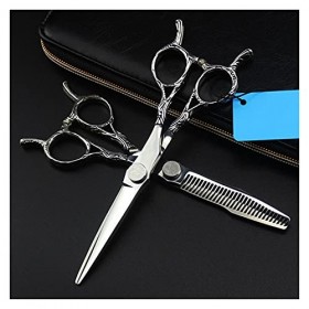 Cisailles de Coupe des Cheveux Japan Professionnel 440c 6 Ciseaux de Cheveux à Deux queues rétro Coupes de Ciseaux de cise