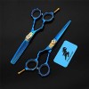 HIJIN Ciseaux Gauche Coiffeur Main Set, 5,5 Pouces Profession Ciseaux Cheveux Ciseaux De Coiffure Coiffeur Ciseaux Amincissan