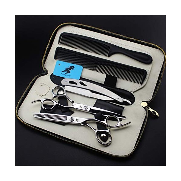 CYYZB Ciseaux de Coiffure Set Professionnel Japonais en Acier Inoxydable 6,0 Pouces Barber Ciseaux Dilution Ciseaux Hommes Fe