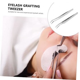Pince à épiler pour extensions de cils, 2 pièces, pince à épiler pour extensions de cils, pince à bijoux, outils pour extensi...