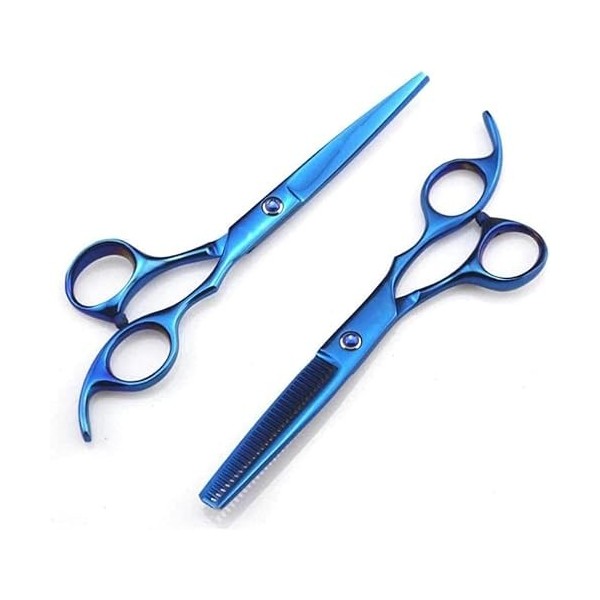 Ciseaux De Coiffeur Nouveau Professionnel 6.0 pouces Ciseaux De Coupe Bleu Amincissant Ciseaux De Cheveux De Coupe De Coiffeu