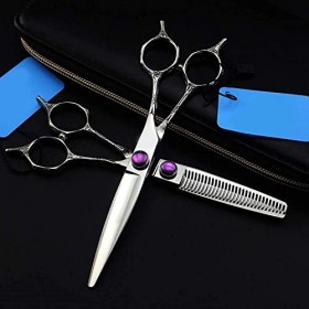 JINJIA Ciseaux de Coiffeur, Ciseaux de Coupe de Cheveux Ciseaux Professionnels Ciseaux Amincissants 6,0 Pouces Améthyste , 6