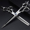 Ciseaux de coupe professionnelle cheveux - coiffure Dilution Cisailles haut de gamme 7.0 pouces Barber Salon Silver Set 440C 