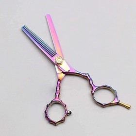 Ciseaux de coiffeur Ensemble de ciseaux amincissants de coiffure professionnels Poignée rotative à 360 degrés Ciseaux de coif