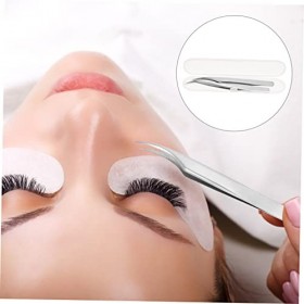 2 pièces accessoires de greffage coudés argent cils en acier inoxydable pour le visage pince à éclats artificiels sourcil cou...