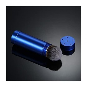 WWWFZS Blaireau synthétique Blaireau, Style de Voyage Bleu Portable, Brosse en Mousse avec Manche en Alliage daluminium, ada