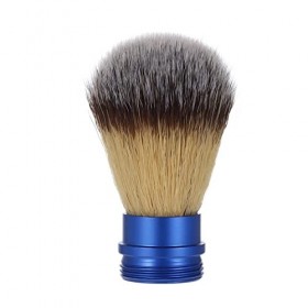 WWWFZS Blaireau synthétique Blaireau, Style de Voyage Bleu Portable, Brosse en Mousse avec Manche en Alliage daluminium, ada