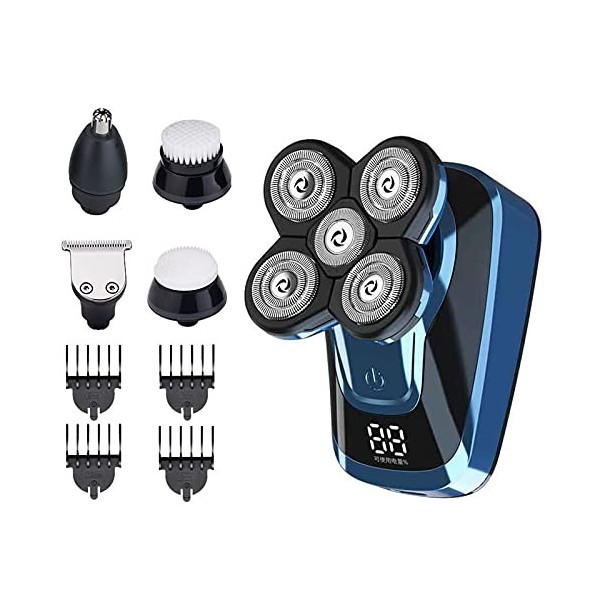 LEERIAN Ensemble Rasoir électrique pour Homme Affichage LED Recharge USB Tondeuse à Cheveux étanche sans Fil Tondeuse à Poils