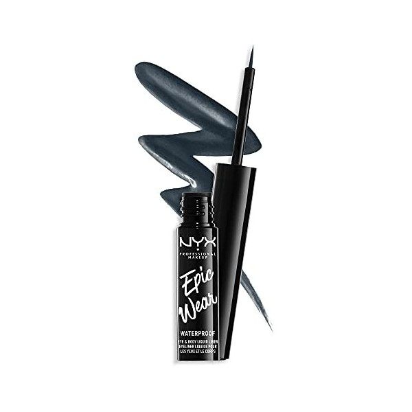 NYX Professional Makeup Eyeliner Liquide Semi-Permanent Epic Wear, Longue Tenue, Waterproof, Maquillage et Body Art Créatif, 