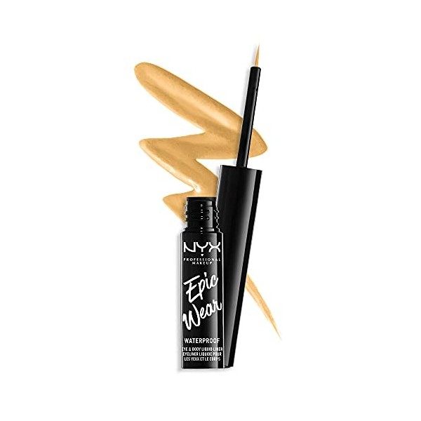 NYX Professional Makeup Eyeliner Liquide Semi-Permanent Epic Wear, Longue Tenue, Waterproof, Maquillage et Body Art Créatif, 