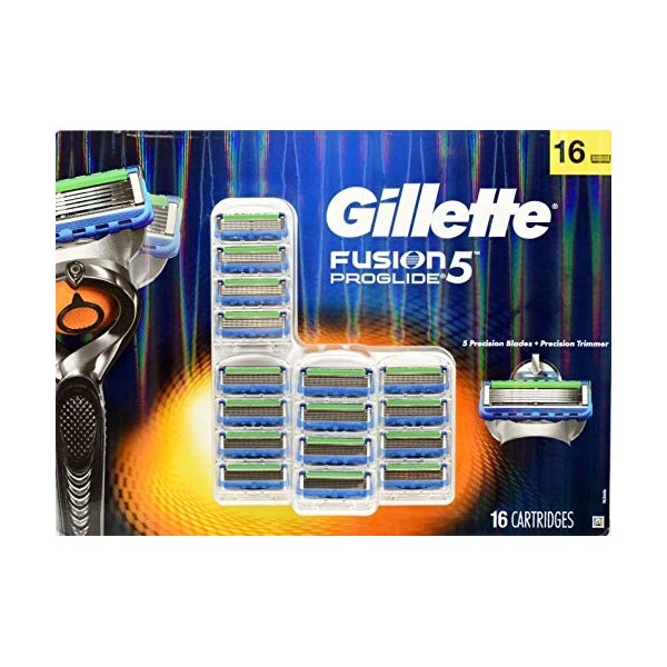 Gillette Fusion 5 ProGlide Precision Tondeuse de précision + 5 lames de précision + 16 cartouches