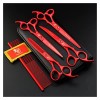 1 Set Professional Pet Groominghaircutting scissors Set Red 4pcs Chien Ciseaux Coupe De Cheveux Amincissant Ciseaux De Coupe 