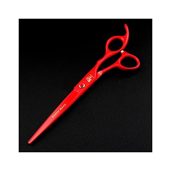 1 Set Professional Pet Groominghaircutting scissors Set Red 4pcs Chien Ciseaux Coupe De Cheveux Amincissant Ciseaux De Coupe 