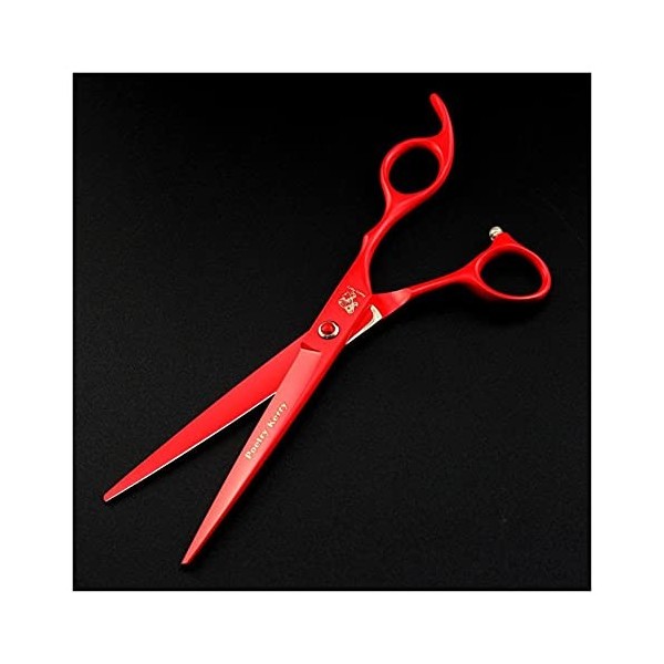 1 Set Professional Pet Groominghaircutting scissors Set Red 4pcs Chien Ciseaux Coupe De Cheveux Amincissant Ciseaux De Coupe 