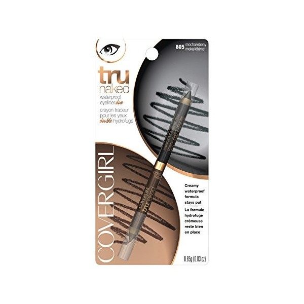 CoverGirl TruNaked Waterproof Eyeliner Duo - 805 Mocha/Ebony For Women 0.03 oz Eyeliner