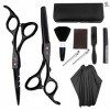 JMOMC Kit de Ciseaux de Coupe de Cheveux 10 PCS Ciseaux de Cheveux Salon de Coiffure Professionnel/Maison Kit de Ciseaux de C