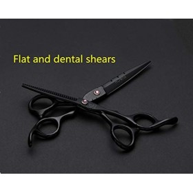 JMOMC Kit de Ciseaux de Coupe de Cheveux 10 PCS Ciseaux de Cheveux Salon de Coiffure Professionnel/Maison Kit de Ciseaux de C