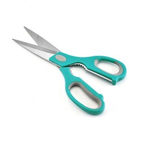 Ciseaux artisanaux en acier inoxydable, polyvalents, adaptés for couper du papier, serrer des noix, poignée verte confortable