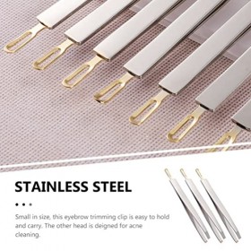 Pincettes professionnelles 3 pièces pince à épiler en acier inoxydable pince à épiler professionnelle pour sourcils pince à é...