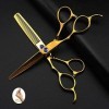 Ciseaux de cheveux Kit de ciseaux de coupe de cheveux pour gauchers Ciseaux de coiffure professionnels de 6 pouces Ciseaux de