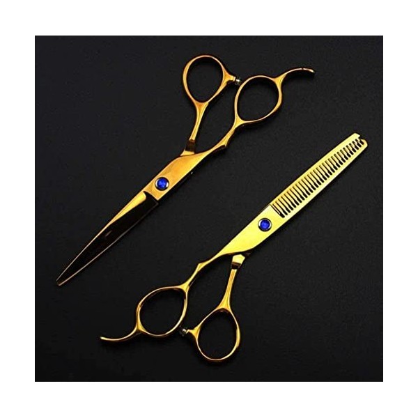 Ciseaux de cheveux Kit de ciseaux de coupe de cheveux pour gauchers Ciseaux de coiffure professionnels de 6 pouces Ciseaux de