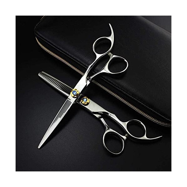 Professionnel 440c 6 pouces cheveux ciseaux ensemble Salon coupe barbier cheveux ciseaux coupe de cheveux amincissement cisea