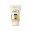 Eveline Cosmetics Satin Matt Matt et Primer facial opaque, 30 ml, n ° 104 Beige