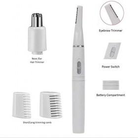XIXIDIAN Tondeuse Nez de 2 en-Un, Coupe-Sourcils électriques, Tondeuse à Sourcils, Coupe de Cheveux Nez, Dispositif dépilati