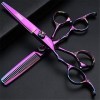 Gaucher Haut de Gamme Professionnel Ciseaux de Coupe de Cheveux - Coiffure Dilution Cisailles Violet 6,0 Pouces Barber Salon 