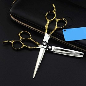 Ciseaux de coupe de cheveux de coiffure, ciseaux professionnels de coiffeur Ciseaux plats de coiffure en acier inoxydable Cou