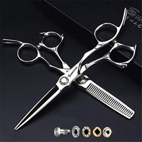 Ciseaux De Coupe De Cheveux Professionnel Set, 2 PCS Barber Cheveux Dilution Ciseaux Kit, Salon Ciseaux De Coiffure À Domicil