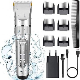 Tondeuses Tondeuse électrique sans Fil pour Haircut Kit pour Les Hommes et la Famille Utilisez lécran LCD USB étanche sans F