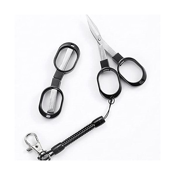 Craft Craft Scissors 1 mini ciseaux pliables en acier inoxydable, ciseaux de voyage for accrocher à votre porte-clés, for la