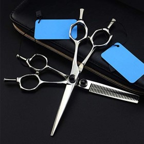 Ciseaux de coupe de cheveux, 6 pouces professionnels 440c en forme de A, ciseaux de coupe de cheveux, ciseaux amincissants, e...