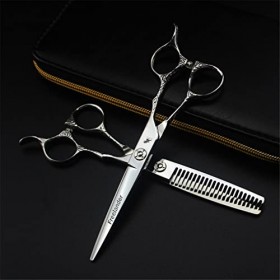 Ensemble De Cisaillement De Coiffure De Coiffure De Coiffure Multifonctionnelle En Argent De 6,0 Pouces, Kit De Ciseaux De Co