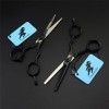 KOAIEZ 5,5 Pouces Noirs 440C Salon Professionnel Barber Barber Ciseaux De Coiffure, Outils De Cisaillement De Coiffure De Cou