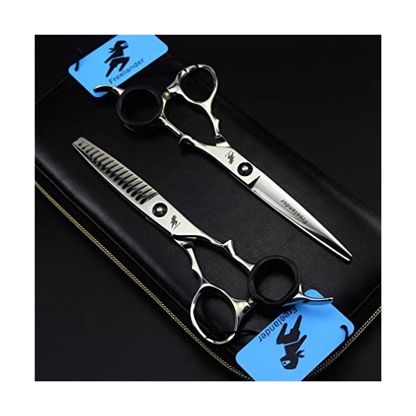 KOAIEZ 6,0 Pouces Argent 440C Salon Professionnel Barber Ciseaux De Coiffure, Outils De Cisaillement De Coiffure De Coupe De 