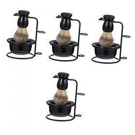 ADOCARN Support De Blaireau 4 Ensembles Mari Kit Outils Pratiques Et Rasage Pères Noël Bol Mens Moustache À Raser Du Jour Pou