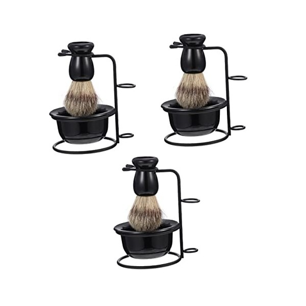 ADOCARN Support De Blaireau 4 Ensembles Mari Kit Outils Pratiques Et Rasage Pères Noël Bol Mens Moustache À Raser Du Jour Pou