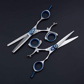 SEESEE.U 6.0 Pouces Professionnel Anneau pivotant Coiffure Coupe de Cheveux Ciseaux amincissement Salon de Coiffure cisailles