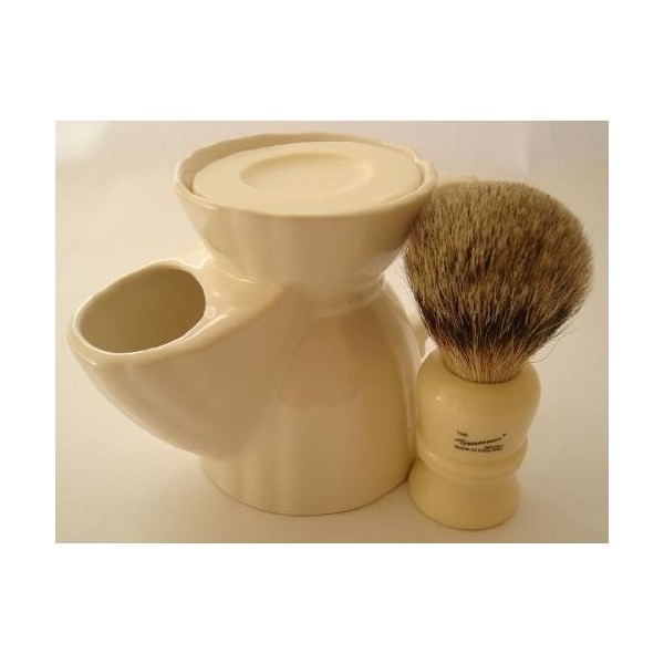 Progress Vulfix 404b Pure Badger Shaving Brush & Shaving Mug by Progress Vulfix